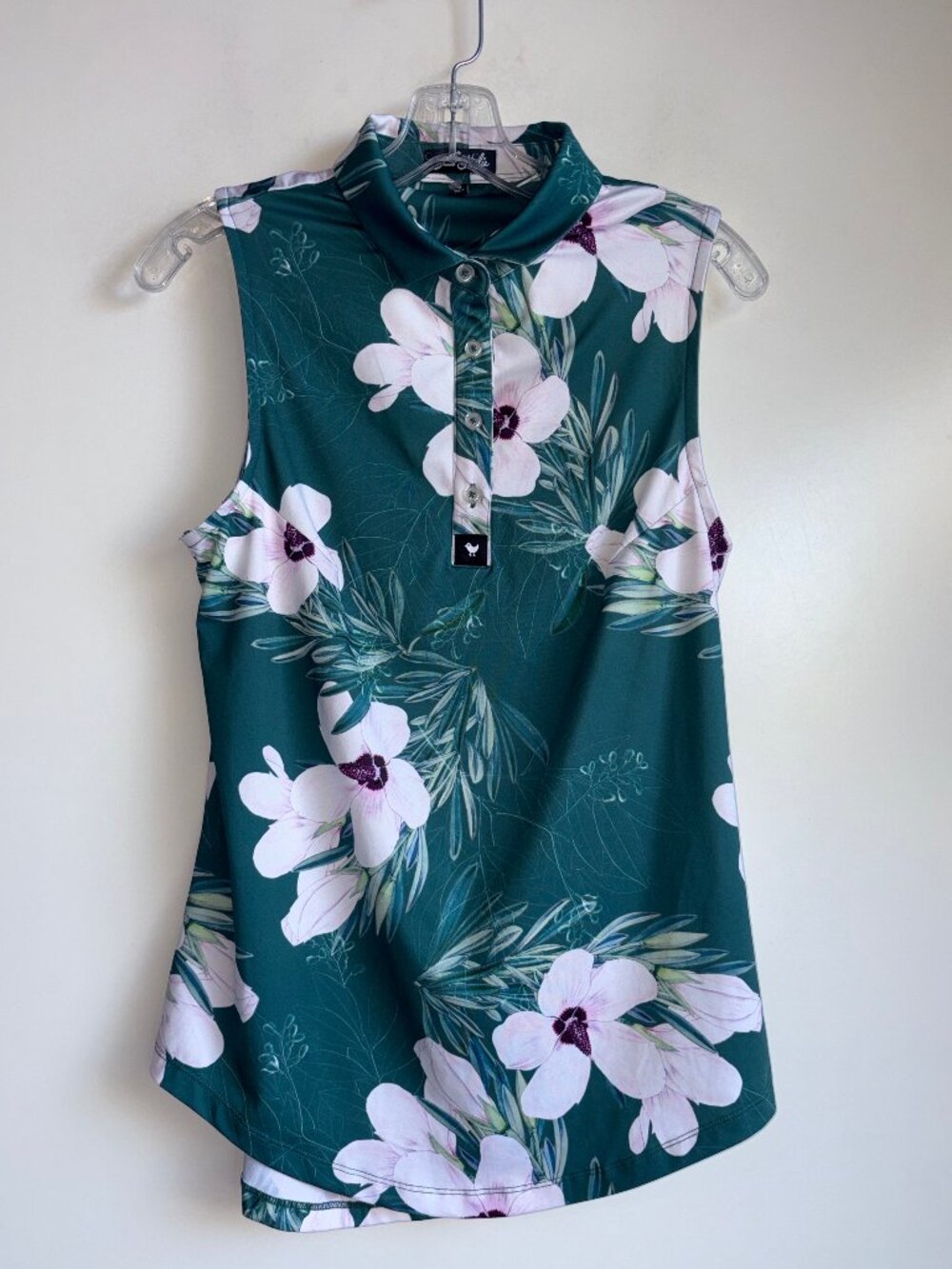 Bad Birdie Golf Polo Women's Medium Sleeveless Floral